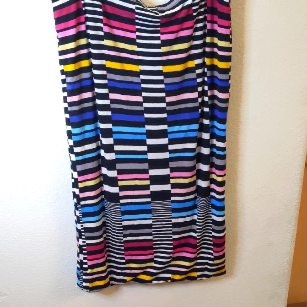 Bisou Bisou Colorful Striped Pencil Skirt 60's   Quirky